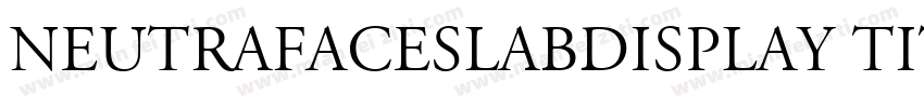 NeutrafaceSlabDisplay Titling字体转换